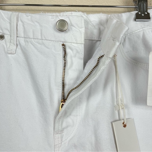 Good American Good ‘90s Duster Natural Fray In White035 Jeans Size 2/26 Women - Picture 4 of 16